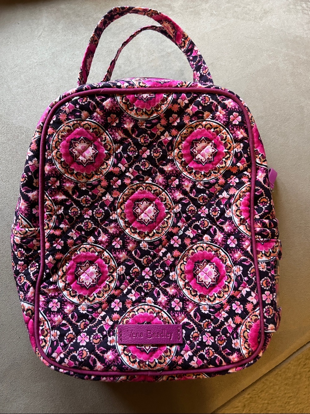 Vera Bradley Raspberry Medallion Lunch Bag